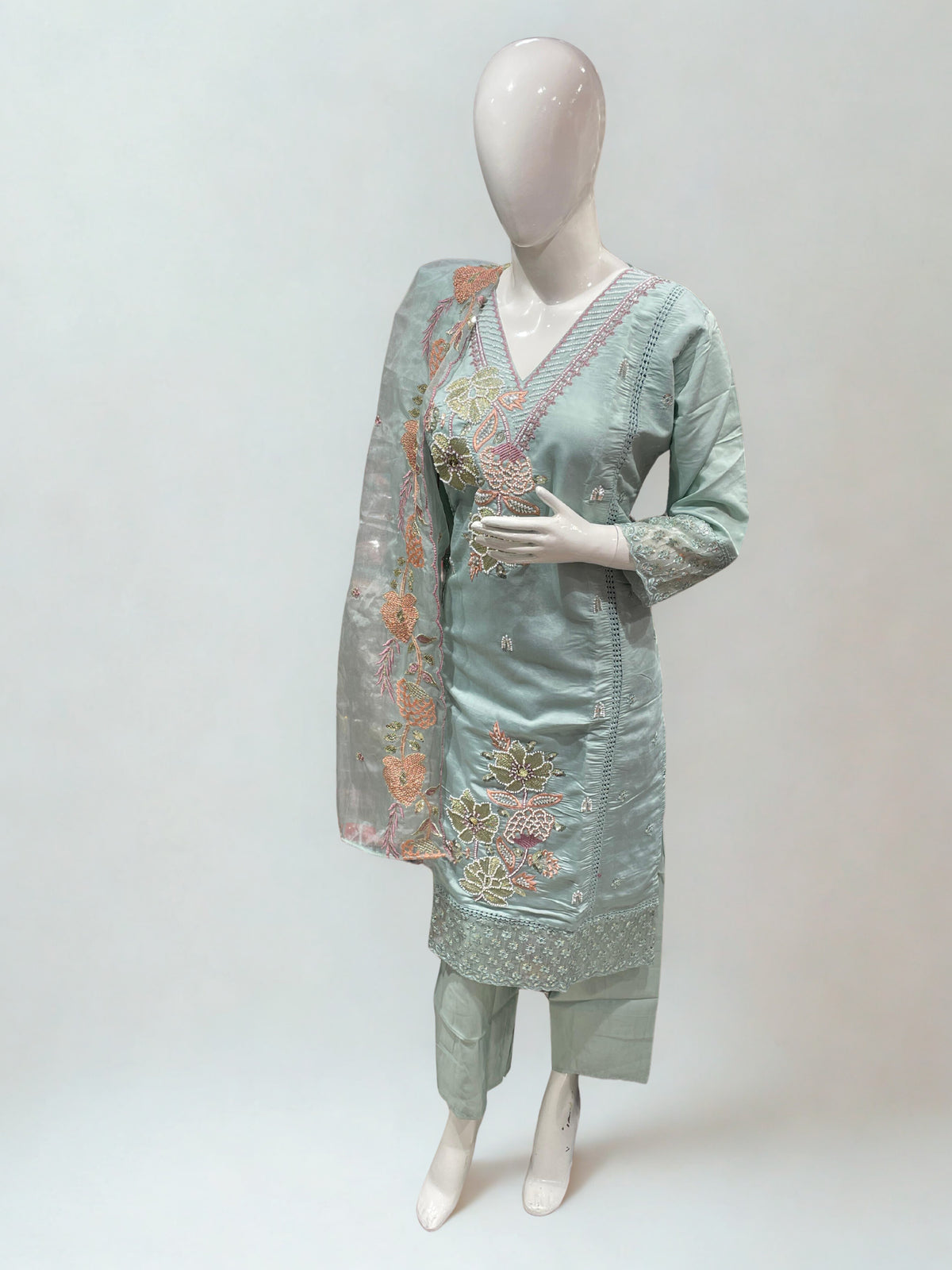 Premium Ready-Made Silk Suits for Women | Embroidered Suits M–XXL | Free Home Delivery