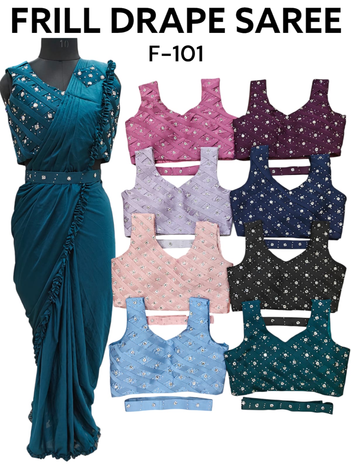 One-Minute Saree readymade – Style Made Easy! F-101