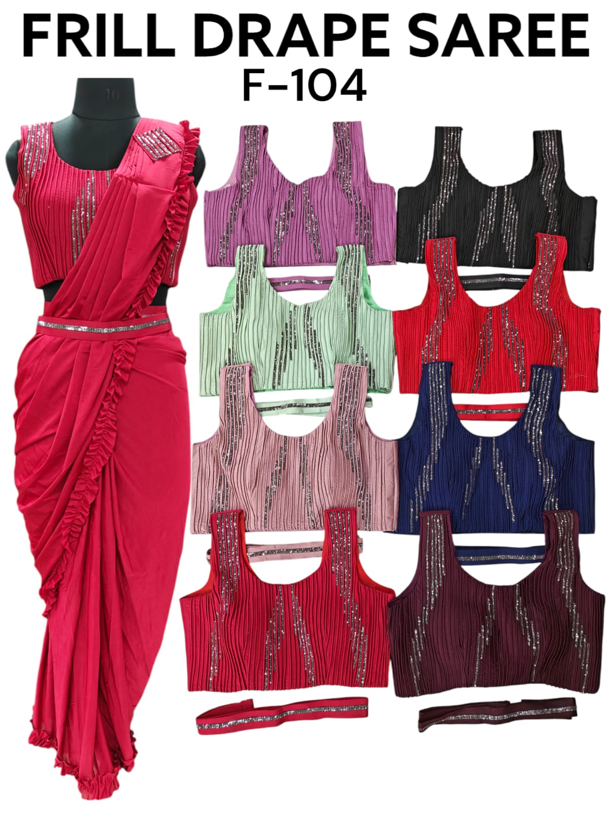 One-Minute Saree readymade – Style Made Easy! F-104