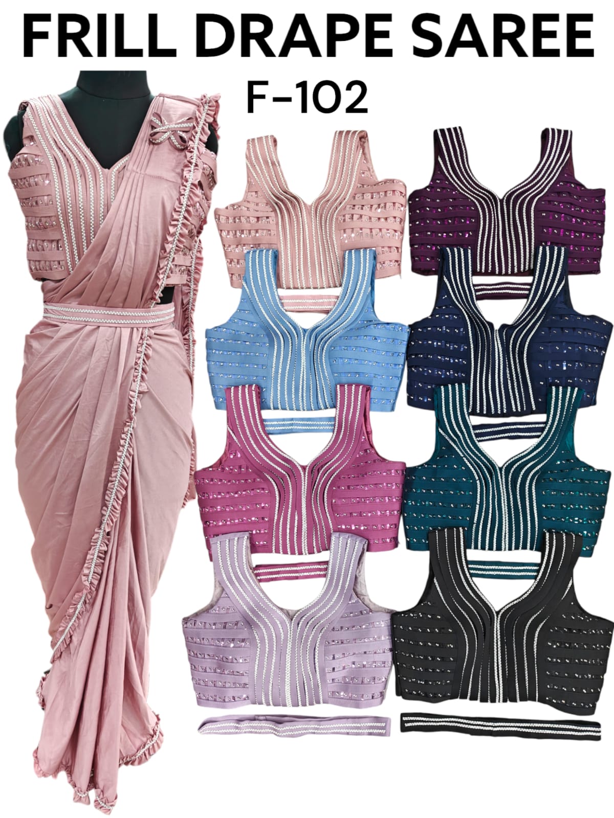 One-Minute Saree readymade – Style Made Easy! F-102
