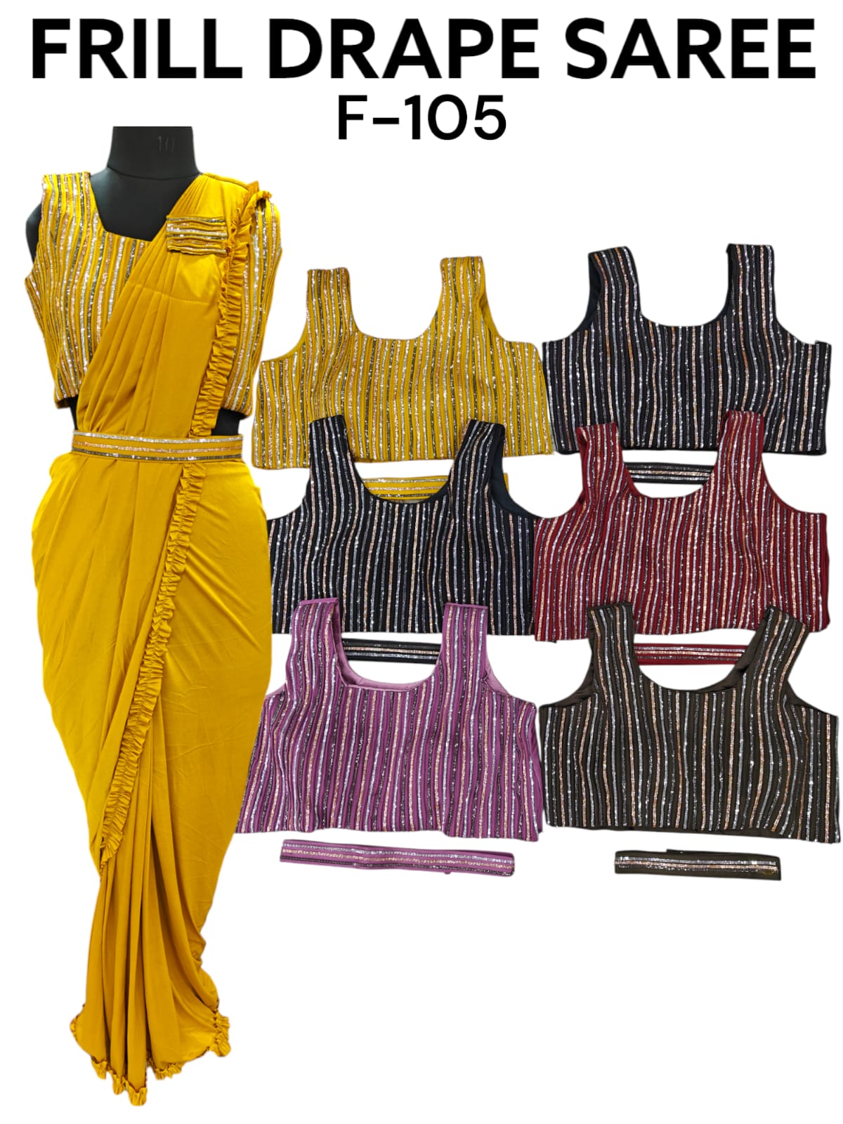 One-Minute Saree readymade – Style Made Easy! F-105