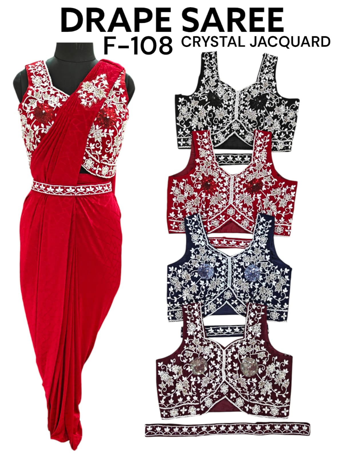 One-Minute Saree readymade – Style Made Easy! F-108