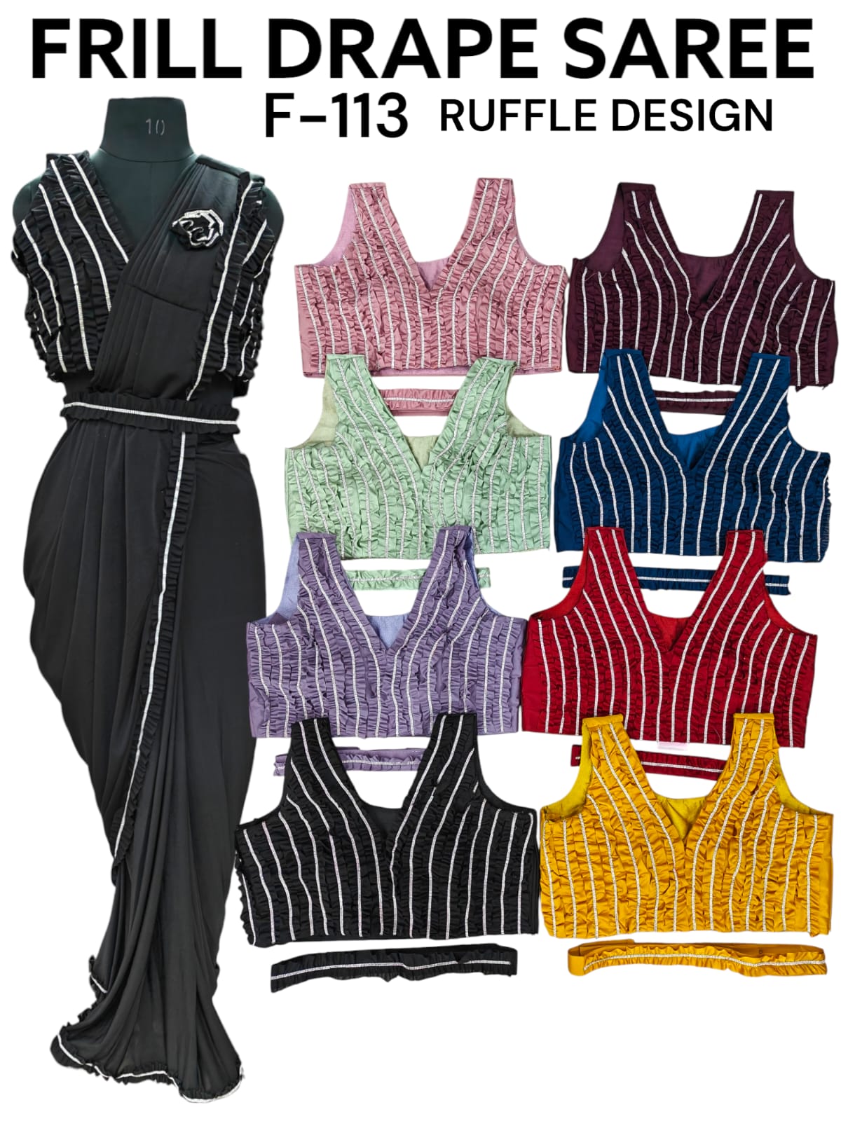 One-Minute Saree readymade – Style Made Easy! F-113