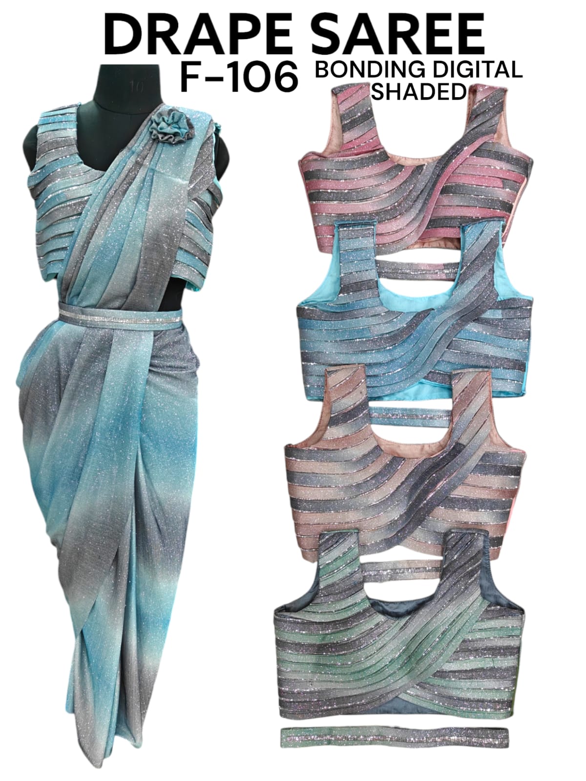 One-Minute Saree readymade – Style Made Easy! F-106